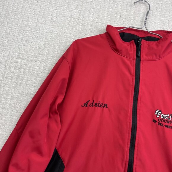 VTG Festival Country Val-Des-Monts Red Jacket Men Sz L Québec Music Cowboy - Picture 8 of 15